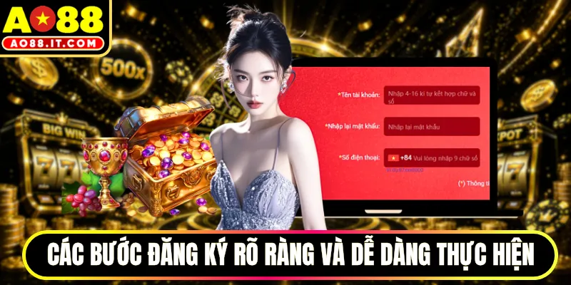 Các bước đăng ký rõ ràng và dễ dàng thực hiện