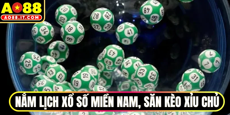 Nắm lịch xổ số miền Nam, săn kèo xỉu chủ